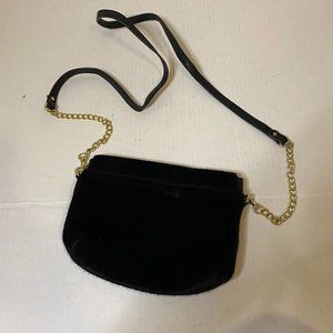 A New. Day Black Fluffy Small Purse